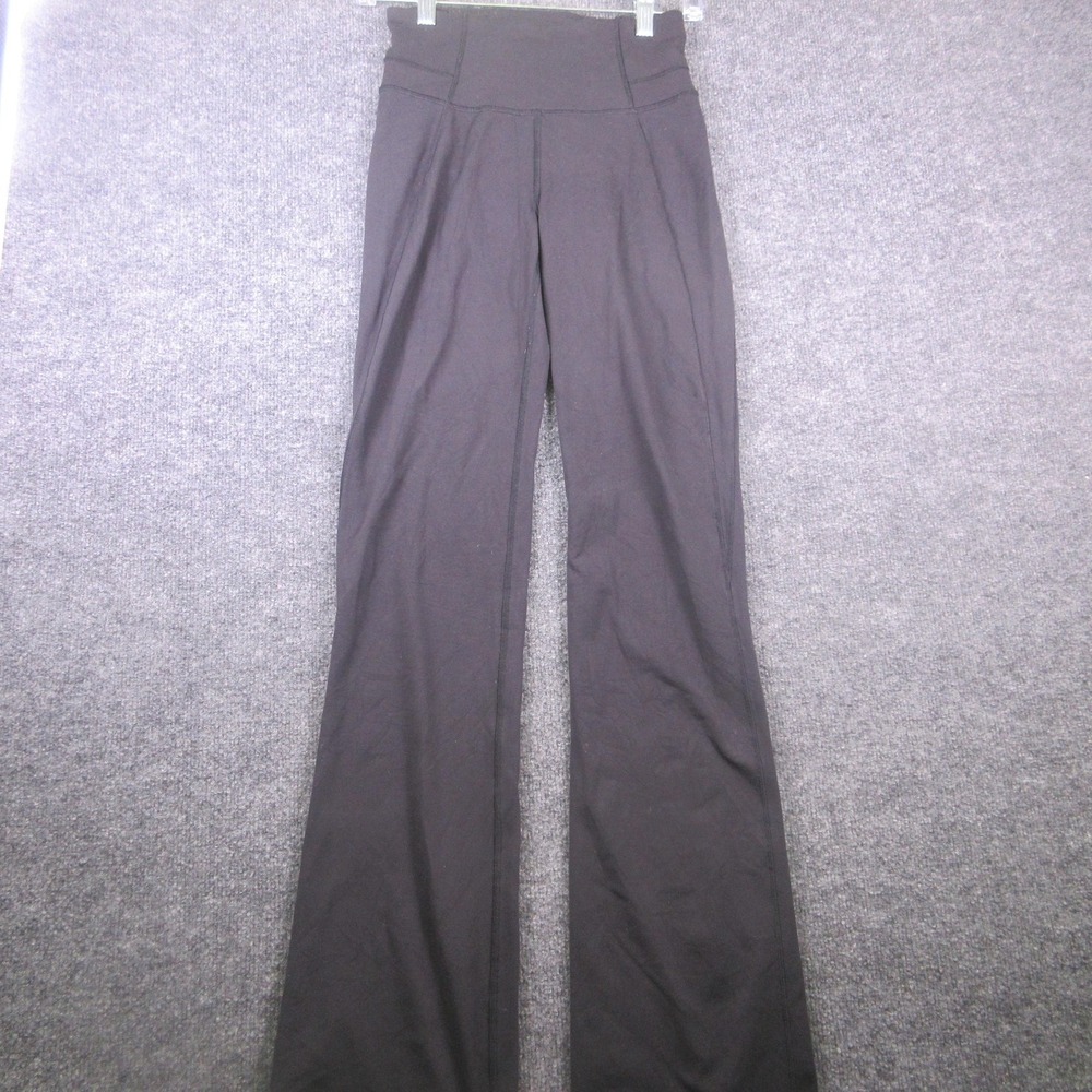 Lululemon Sweatpants Womens 4 Black High Rise Flare Leg Yoga‎ Athletic Pants